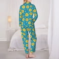 thumbnail image 6 of Goofa Bee Sunflower Printed Women’s 2 Piece Pajama Set Super,Pajamas Women's Long Sleeve Sleepwear Soft Button Down Loungewear Pjs Lounge Set Nightwear-Small, 6 of 9