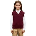 thumbnail image 3 of Boys Sweater Vest Fahion V Neck Sleeveless Pullover Waistcoat School Uniform for Boys Size 2-15, 3 of 5