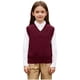 thumbnail image 3 of Camiseta sin mangas con cuello en V para niños y niñas, temporada, color liso, cuello en V, suéter de punto, top de poliéster para niña, 3 of 7