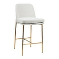 thumbnail image 2 of Bende Fabric Metal Gold Frame Counter Stools (Set of 2) In Beige, 2 of 4