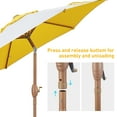 thumbnail image 5 of Autlaycil 7.5ft Patio Umbrella and Button Tilt Sun Shelter UV Protection Beach for Market, Beach, Patio, Pool, Garden Backyard (Yellow and White), 5 of 7