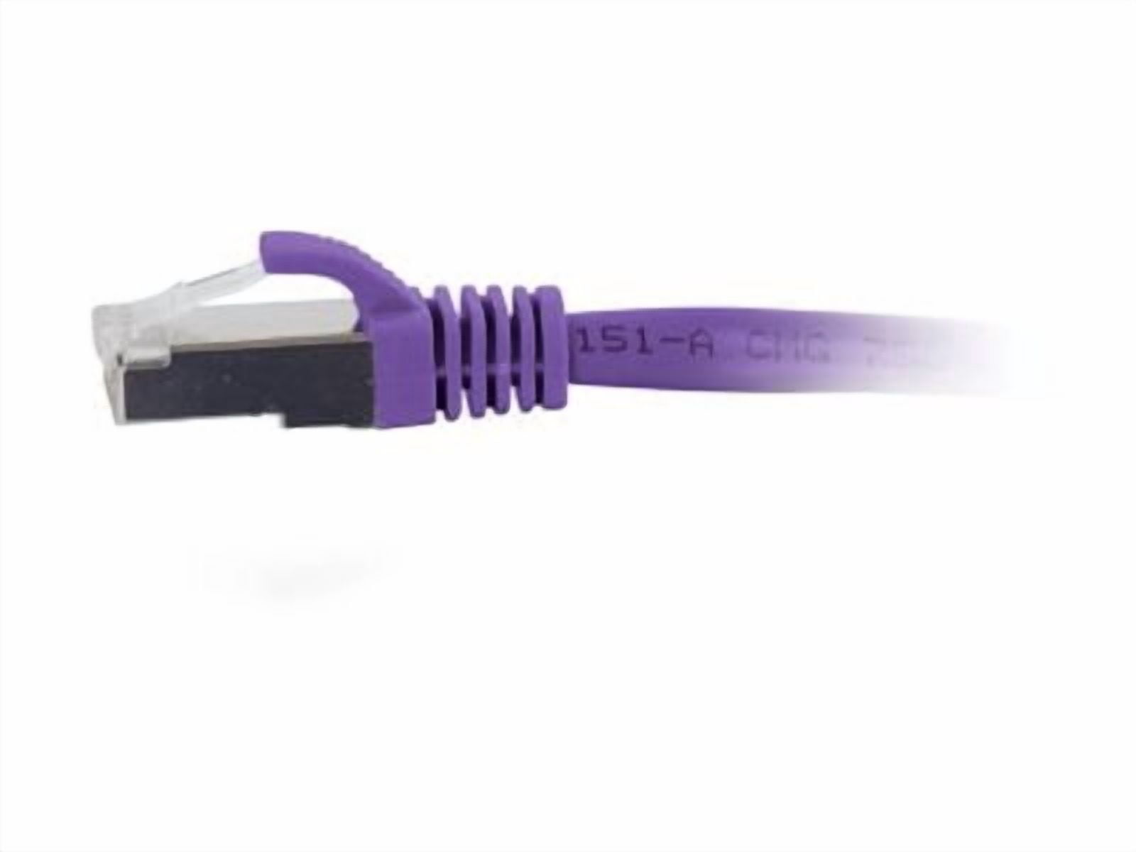 C2G 7ft (2.1m) Cat6a Snagless Shielded (STP) Ethernet Network Patch Cable, Purple, RJ45, M/M