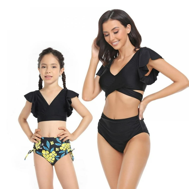 Uccdo Girls One-Piece/Two-Pieces Swimsuits Swimwear Children Holiday Beach  Wear Bathing Suit 7-12Y 