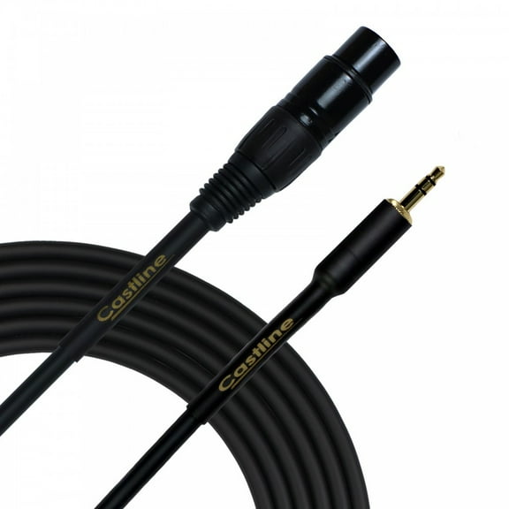 20 Ft Castline Gold XLR female to 3.5mm TRS Patch Cable Mogami Neglex 2549 (For use with portable players)