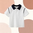 thumbnail image 5 of Avtoify Children's Solid Color Lapel Short Sleeve Casual Versatile Summer Kids Shirt, 5 of 7