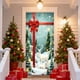 thumbnail image 5 of Seyotauo Merry Christmas Door Cover 72 x 35 Inch Xmas Tree Santa Snowman Fireplace Printed Door Hanging Cover Large Banner Background for Front Porch Outdoor Sign Holiday Party Decorations, 5 of 6