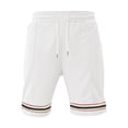 thumbnail image 4 of Bermuda Shorts for Men Summer Casual Waffle Knit Elastic Waist Straight Leg Slim Fit Beach Shorts with Pockets, 4 of 9