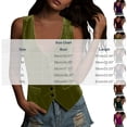 thumbnail image 3 of Dress Velvet Vest for Women Slimming V Neck Waistcoat Soft Button Front Vest for Casual Office Vest, 3 of 7
