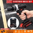 thumbnail image 1 of Perceuse Sans Fil Multifonction Réglable 36V Marteau Rechargeable Tournevis Électrique 2 Vitesses 25, 1 of 8