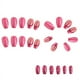 thumbnail image 5 of Uñas postizas cuadradas medianas con punta francesa y acrílico rosa brillante, 5 of 5