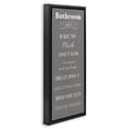 thumbnail image 2 of Stupell Industries Cottage Bathroom Rules Reminders Black Floating Frame Canvas Art, 11 x 25, by Julia Frost, 2 of 8
