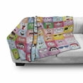 thumbnail image 3 of Humor Soft Flannel Fleece Throw Blanket, Internet Cartoon Meme Funny Culture Facial Gesture Emotion Digital Illustration, Cozy Plush for Indoor and Outdoor Use, 70" x 90", Multicolor, by Ambesonne, 3 of 6