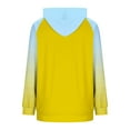 thumbnail image 5 of Miluxas Womens Crewneck Pullover Shirts Lightweight Sweatshirt Gradient Printed Casual Loose Trendy Long Sleeve Tops with Pocket Yellow XL(XL), 5 of 6