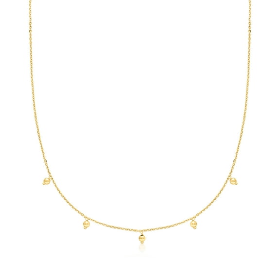 Pure Collection by Ross-Simons Italian 14kt Yellow Gold Bead Station Necklace, Women's, Adult