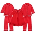 thumbnail image 4 of 2023 Pijamas a juego para la familia Bebé Niños Niñas Niños Niños Rojo Verde Blanco Navidad Algodón PJS, 4 of 4