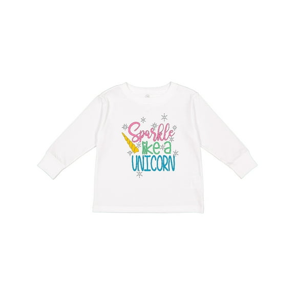 Inktastic Sparkle Like a Unicorn Boys or Girls Long Sleeve Toddler T-Shirt