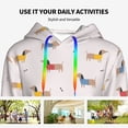 thumbnail image 4 of Sikiie Dachshund Dog Puppy Women's Casual Hoodies Long Sleeve Lightweight Pullover Tops Loose Sweatshirt-Medium, 4 of 7