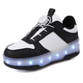 thumbnail image 3 of Kids Roller Skates Light up Shoes with Wheels Shoes LED USB Charging Roller Sneakers for Girls Boys Birthday Christmas Gift, 3 of 21