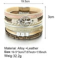 thumbnail image 3 of Tree of Life Leather Bracelets for Women.Colorful Multi-Layer Wrapped Wristband Bracelets for Women,Birthday Easter Basket Stuffers Jewelry Gifts for Teens Girls (Beige), 3 of 6