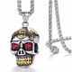 thumbnail image 2 of Collar MADIOLA Punk Gotico Acero Inoxidable con Dije Calavera Cráneo ojos Ruby, 2 of 7