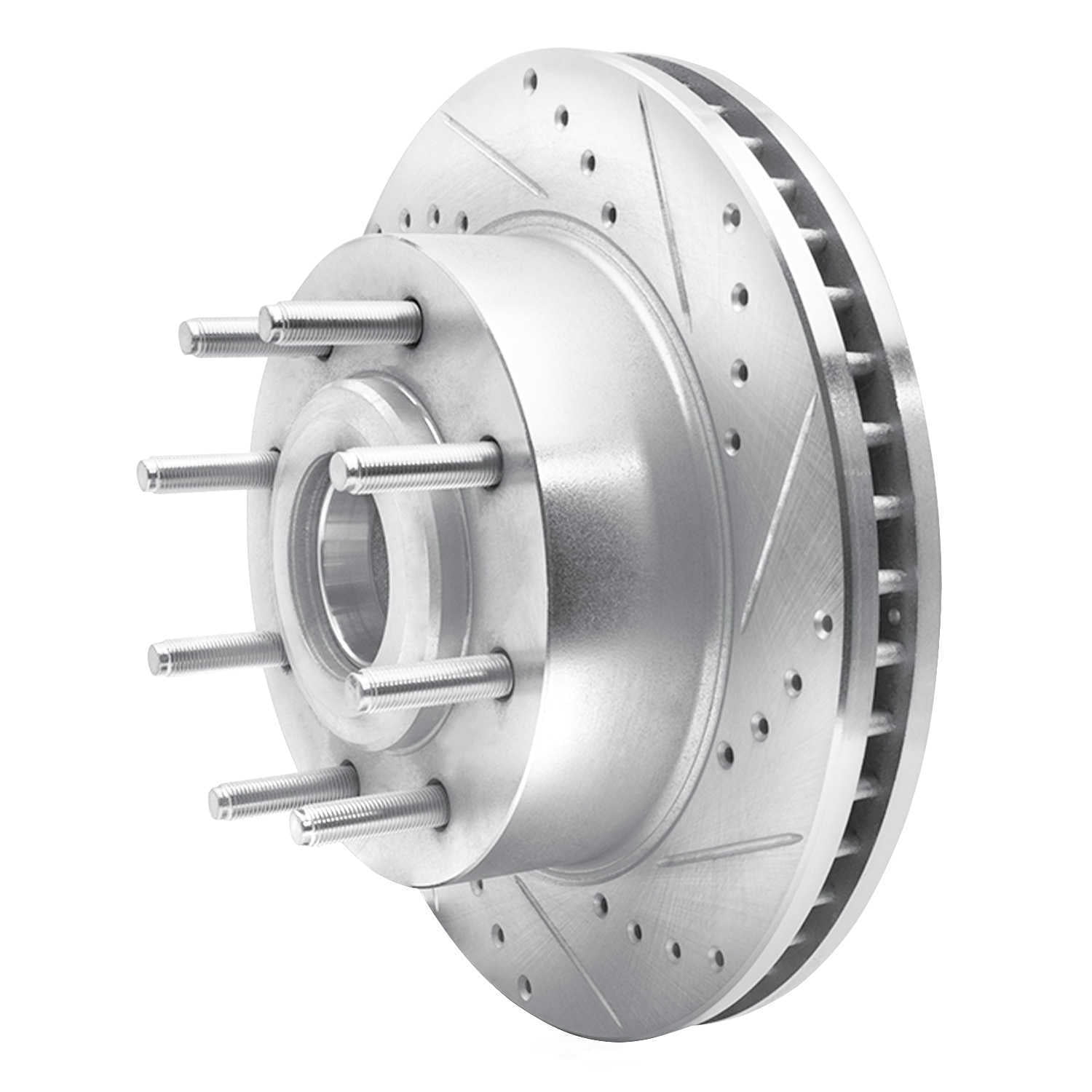 Dynamic Friction Company 631-54206R DFC Brake Rotor - Drilled And Slotted - Silver