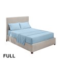 thumbnail image 1 of Juego de ropa de cama para el hogar Sábana de cama Funda de colchón Funda de almohada Juego de ropa de cama de poliéster de color sólido, Azul cielo, Completo, 4pcs / set kenally HA6267-24B, 1 of 7