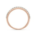 thumbnail image 4 of Round Cut Lab Created Moissanite Diamond Half Eternity Engagement Anniversary Wedding Band Ring In 10K Rose Gold(G-H Color,VVS1 Clarity,0.40 Cttw)-9.5, 4 of 7