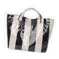 thumbnail image 4 of Bolso de playa de PVC, bolso tipo hobo, bolso de mano para camping, bolso informal deportivo para portátil, bolso de mano para mujer Negro, 4 of 9