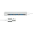 thumbnail image 4 of Portable USB Hub USB Adapter 4-in-1 Aluminum Alloy Hub with USB2.0/USB3.0 Ports Wide Compatibility Silver, 4 of 7