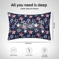 thumbnail image 5 of Xecao USA Stars Pattern Satin Pillowcases for Hair and Skin, Luxurious and Silky Pillow Cases with Envelope Closure, 20x30 Inches, 5 of 7
