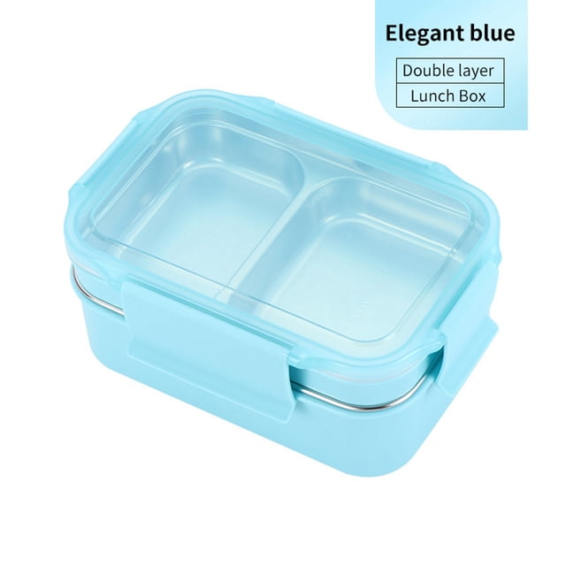 Riforla Compartments Lunchbox with Stainless Box 1500ML Steel Double Layer Lunch Kitchen,Dining & Bar Food Storage A
