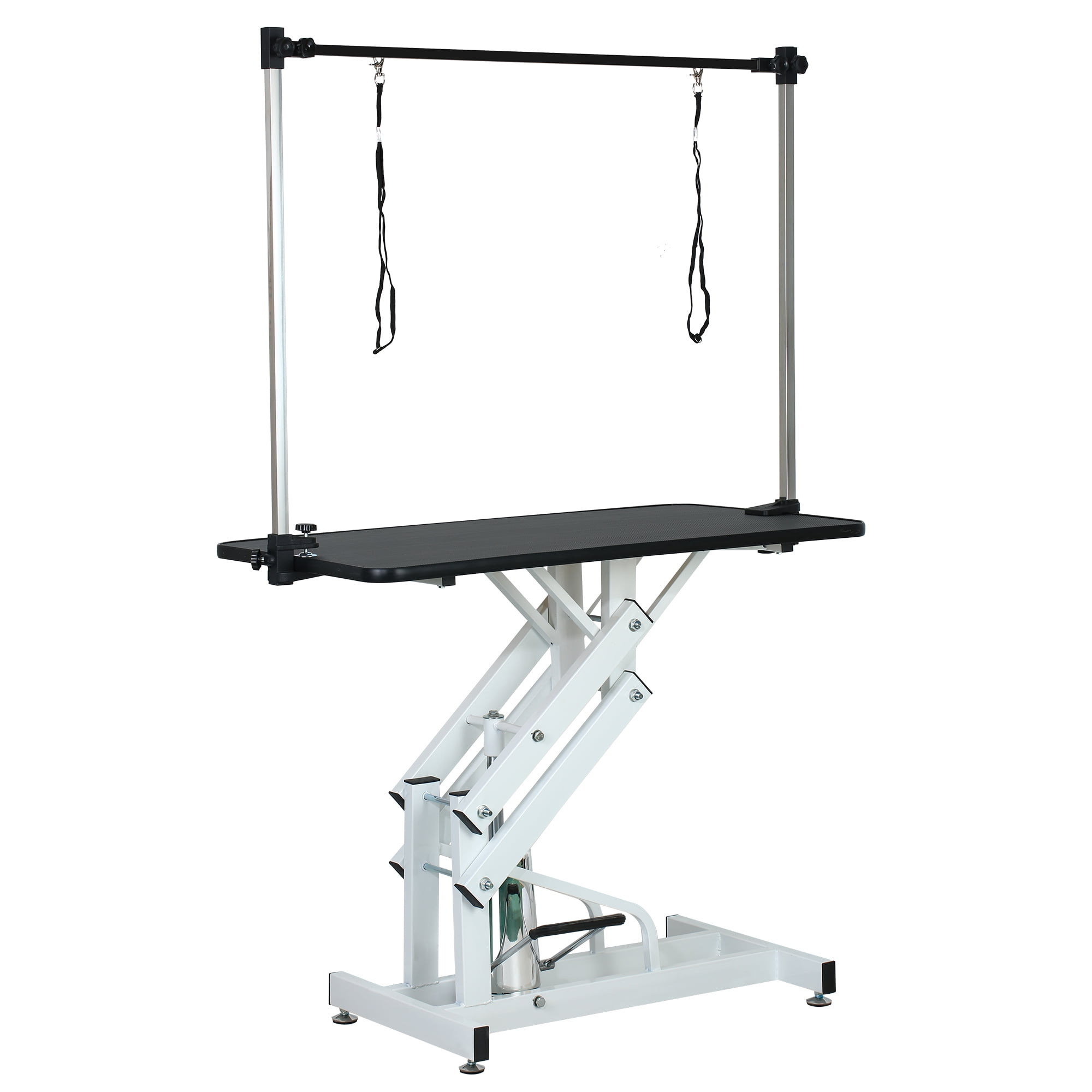 Pefilos 42" Heavy Duty Electric Lifting Pet Dog Grooming Table for Large Dogs with Overhead Arm, Anti-Skid Rubber Desktop and Powerful Motor, Black Pefilos 42" Heavy Duty Electric Lifting Pet Dog Grooming Table for Large Dogs with Overhead Arm, Anti-Skid Rubber Desktop and Powerful Motor, Black