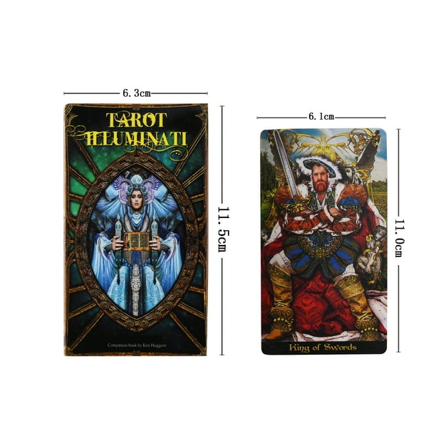 Tarot Illuminati Kit Cards Oracles Deck Card Guide électronique Tarot Game Toy  Tarot Divination E-Guide Book Spécification: 78 feuilles 