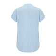 thumbnail image 6 of Women's Classic V-Neck Tee Short Sleeve Soft Everyday Casual Essential Light Blue XL, 6 of 6