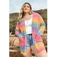 thumbnail image 5 of CASSIE LIZ Plus Size Sweaters Fall Cardigans for Women Fashion Open Front Cardigans Casual Womens Winter Long Sleeve Lightweight Knit Holiday Sweaters with Pocket Solid/Plaid/Leopard/Floral (XL-5XL), 5 of 10