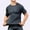 Black, variant on COSFO Short Sleeve Men T Shirts Athletic Crew Neck Solid Tops Slim Dry Fit Workout Pullover Classic T-Shirt