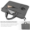 thumbnail image 2 of SUMACLIFE Universal Nylon Padded Hybrid Sleeve & Briefcase Bag For 13"/ 14" Inch Laptops With Hideaway Handles, Microfiber Interior, And Protective Exterior For School, Travel, and Work (Grey), 2 of 4