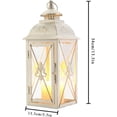 thumbnail image 3 of Farol colgante vintage - Candelabro decorativo de metal y vidrio templado de 13,5'' - Ideal para eventos en interiores y exteriores, patios, jardines, fiestas - Diseño elegante con acabado cepillado, 3 of 8