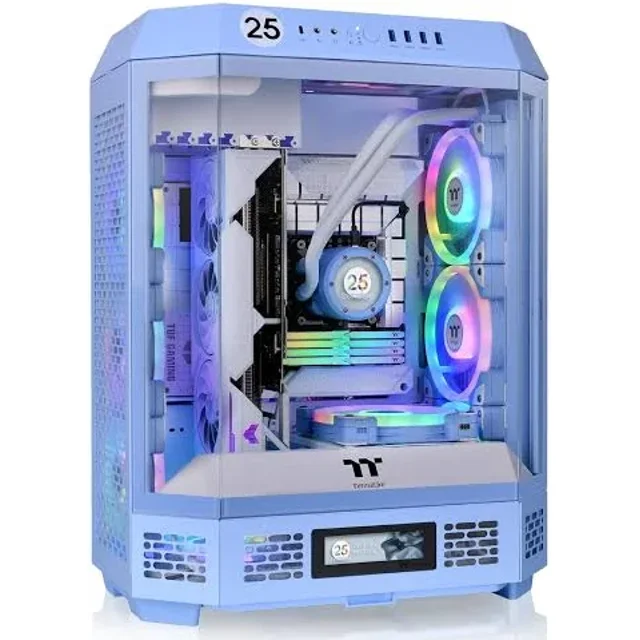 Gabinete thermaltake the tower 600 hydrangea blue atx cristal midtower azul ca-1z1-00mfwn-00