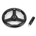 thumbnail image 2 of Handwheel, Non Slip Black 3 Spoked Hand Wheel 200x18mm  For Machine Tool, 2 of 8
