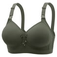 thumbnail image 1 of FhsagQ Bra Womens Bras with Robe Women's Oversized Non Steel Hoop Sweat Wicking Breathable Back without Steel Hoop Gathering Bra with Adjustable Upper Support for Women's Underwear Army Green 40, 1 of 4