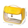 thumbnail image 3 of Portable Travel Toiletry Makeup Bag Clear Wash Bag Cosmetic Organizer Large Capacity Casual Storage Bag for Women Girl Yellow, 3 of 5