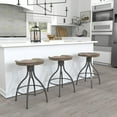 thumbnail image 6 of Hillsdale Furniture Worland Backless Metal Adjustable Height Swivel Stool, Gray Metal with Charcoal Finished Wood, 6 of 15