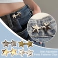thumbnail image 2 of Star Adjustable Pants Fastener Clips For Pants Pin Retractable Waist Button Loose Button For Jeans Perfect Fit Reduce Waist, 2 of 7