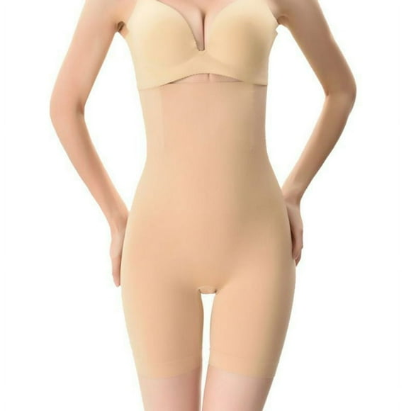Fashion Solid Color Ladies Large Size High Waist Postpartum Belly Pants Body Pants Body Shaping Anti-Light Safety Underwear