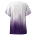 thumbnail image 4 of vigerkar Summer Tops for Women 2025 Short Sleeve V Neck T Shirts Trendy Vintage Basic Tees Loose Comfy Blouses Casual Outfits Light Purple, L, 4 of 6