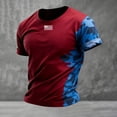 thumbnail image 2 of WERYOUNG Men's T-Shirts Patriotic Graphic T Shirt Casual Short Sleeve Tees For Independence Day Holiday Celebration Versatile Tops, 2 of 3