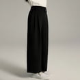 thumbnail image 6 of CPNG Girls Wide Leg Dress Pants Solid Color Elastic High Waist Wide Leg Casual Uniform Pants with Pockets, 6 of 8