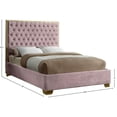 thumbnail image 4 of Meridian Furniture Lana Solid Wood and Velvet King Bed in Pink, 4 of 4