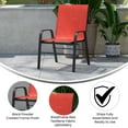 thumbnail image 4 of Flash Furniture Brazos Metal Patio Stack Chair in Red (Set of 4), 4 of 9